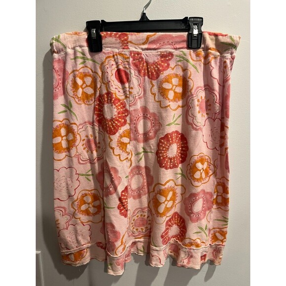 Fresh Produce Womens Pink Tiered Skirt Sz S Floral Cottage Core Casual Pull-On - Picture 7 of 8